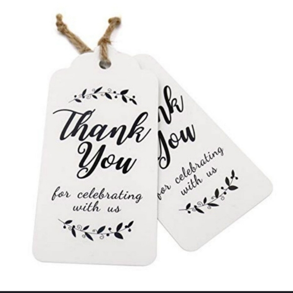 150 Thank you for celebrating with us tags WHITE - Picture 2 of 4